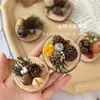 Ímã de Geladeira Estilo Floresta Canela Espécime de Planta Flor Seca Adesivo Magnético DIY Natal Souvenir de Compra em Grupo Corporativo Presente de Aniversário