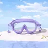 Gafas de Natación Infantiles de Marco Grande para Piscinas de Playa, Protección Multicapa, Anti-UV, Antirrotura, Antiempañamiento, con Tapones para los Oídos Integrados para Nadar