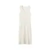 Vestido promocional para mujer de otoño e invierno, nuevo, 100% cachemir puro, con diseño juvenil de borlas, sin mangas, de felpa, de longitud media