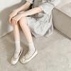 Calcetines blancos de verano para mujer, calcetines de malla de algodón transpirables, tendencia versátil, color sólido, calcetines casuales absorbentes del sudor, Zhuji, venta al por mayor