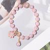 Ins Cristal de Fresa Transfronterizo Tejido a Mano Cristal Color Margarita Verano Nuevo Brazalete Vidrio Rosa Brazalete