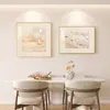 Cabecero de Dormitorio Minimalista Moderno Pintura Decorativa Lujo Ligero Sensación de Gama Alta Pintura de Pared para Restaurante Comedor Mural de Pared de Fondo de Dormitorio Principal