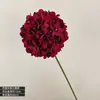 Nova Flor Artificial Ramo Único Flor de Hortênsia Redonda Completa Flor Falsa Decoração Simples para Casa Interior Flor Decorativa Macia Material de Flor Arranjo de Flores para Salão de Casamento