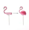 Amazon transfronteiriço quente 3D Flamingo abacaxi sinal de bolo estoque a longo prazo atacado cartão de decoração de bolo de panificação