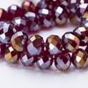 Cuentas Sueltas de Cristal Blanco de 4/6/8/10 mm Accesorios para Joyería DIY Cuentas de Rueda de Cristal de Vidrio Cuentas Planas Facetadas