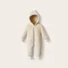 Macacão de Pelúcia Quente Outono/Inverno para Recém-Nascidos e Bebês Roupa de Casa Fashionável e Estilosa para Meninos e Meninas para Sair