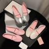 ¡Dulce fudge! Zapatos Mary Jane Planos de Boca Baja con Cabeza de Muñeca Dulce Zapatos de Piel de Vaca Zapatos de Ballet para Bebés Pequeños