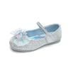 Zapatos de Princesa de Dibujos Animados para Niñas Verano 2025 Nuevo Estilo Zapatos Pequeños de Cuero Suave para Niños Zapatos de Rendimiento con Lentejuelas y Cristales para Niñas Pequeñas
