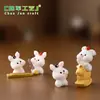 Mini Paisagem Pequenos Enfeites Animal Cartoon Fofo Palácio Celestial Coelho Fofo Jardinagem Musgo Mini Resina Decorações Acessórios