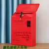 Buzón Pequeño con Cerradura, Impermeable y a Prueba de Sol, Buzón de Metal Resistente a la Corrosión, Buzón de Pared, Caja de Conveniencia, Buzón
