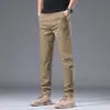 Pantalones Casuales de Algodón Puro Estilo Nuevo 2026 para Hombre, Primavera y Verano, Ajuste Delgado Recto Moderno Versátil Elásticos Largos para Hombre