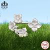 Anillo Evelle Elegante Flor Escarchada con Apertura Plata Esterlina s925 Joyería de Primavera Anillo Ajustable Venta al Mayoreo Mujeres