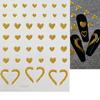 Nuevas pegatinas de arte de uñas 3D con brillo transfronterizas, pegatinas adhesivas para uñas con línea de onda de brillo dorado y plateado francés, uña