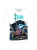 Camiseta Digital 3D Transfronteriza para Hombre Leyenda de Ceda Aliento de lo Salvaje Anime Manga Corta para Adultos