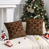 Funda de Almohada Navideña de Amazon Acolchada Creativa Árbol de Navidad de Cinco Estrellas Almohada de Felpa para Sala de Estar Sofá Dormitorio Cojín