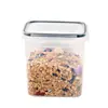 Juego de Contenedores Herméticos para Alimentos - Plástico Transparente Libre de BPA, Recipientes para Organización de Cocina y Despensa con Tapas Duraderas para Cereales, Alimentos Secos, Harina y Azúcar - Juego con Etiquetas, Marcador y Cuchara