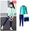 Traje de baño Pantalones de manga larga para niños y niñas Nuevo Protección solar Secado rápido Traje de buceo dividido Traje de baño