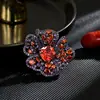 Alta Gama Color Tesoro Calado Retro Celebridad Magnífico Estilo Palacio Versátil Flor Hebilla Magnética Regalo Día del Maestro