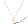 Factory Outlet Nova Moda Europeia e Americana Titanium Steel Cross Collection Ouro banhado a ouro não desbotado em Advanced Clavicle Chain Mulheres