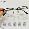 Marco de Gafas Elegante de Canalla Gentil Línea de Ceja Medio Marco Gafas para Miopía Se Pueden Combinar con Graduación Hombres Ultraligeras Bloqueo de Luz Azul Soporte para Cejas Mujeres