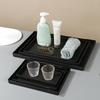 Bandeja rectangular de plástico engrosado, bandeja de almacenamiento para habitación de hotel, bandeja para té para artículos de tocador, baño comercial