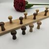 En Stock Fabricante Perchero de Madera Maciza Gancho Soporte de Exhibición Gancho para Ropa Gancho Único Soporte de Exhibición de Madera Natural Gancho Creativo de Madera Maciza para Abrigos