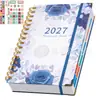 Agenda en espiral 2027 en inglés, un artículo popular en Temu, exclusivamente para ventas transfronterizas, libro de planificación de tiempo de cuaderno A5