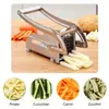 Rebanador de Patatas Transfronterizo Multifuncional de Acero Inoxidable Rebanador de Pepino Máquina para Papas Fritas Cortador de Verduras de Cocina Patata