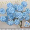 Flores artificiales Azul Niebla Salón de Bodas Flores de Seda Arreglo Floral de Boda Peonía Azul Rosa Abanico de Niebla Palma