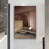 Pintura Decorativa Moderna Simple para Porche, Pasillo, Color Morandi, Espacio Arquitectónico, Pintura Colgante para Sala de Estar, Pintura para Mesita de Noche de Dormitorio Principal