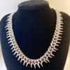 Corrente Cubanacravada de Diamantes Espinhos Pontiagudos Estilo Rap Diamante-Incustrada Corrente para Clavícula Gola Curta Tendência Punk Retro Hip-Hop Marca
