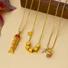 Nuevo Collar de Piña con Diamantes Rosados Cepillados Estilo Chino para Mujer, Cadena Dulce para Clavícula, Collar Cruzado, Mismo Estilo que en Xiaohongshu