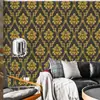 Papel de parede 3D estilo europeu com flor grande em relevo, papel de parede para restaurante, hotel, quarto espesso, luxo, sala de estar aconchegante, cola para papel de parede