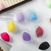 Venta Directa de Fábrica Esponja para Maquillaje sin Látex con Polvo Forma de Gota de Agua Calabaza Corte Diagonal Esponja Limpiadora Facial Algodón de Maquillaje Esponja de Belleza Se Expande al Mojarse para Fijar el Maquillaje