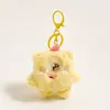 Chaveiro de pelúcia fofo, chaveiro de desenho animado criativo, pingente de bolsa de pelúcia, acessório feminino