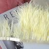 Tira de Tela de Plumas 10-13cm Borde de Tela de Pluma de Avestruz Material de Decoración para Vestido Falda de Baile Latino Cinturón de Tela Accesorios de Ropa
