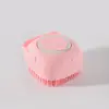 Escova de Silicone para Pet, Pente de Shampoo para Bebês e Crianças, Escova de Banho para Cães e Gatos com Adição de Líquido, Escova de Limpeza e Massagem para Banho