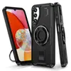 Capa de Celular com Suporte 360 para Samsung S25Ultra A55 com Anel de Silicone Embutido S24 Capa de Celular Magnética Anti-Queda