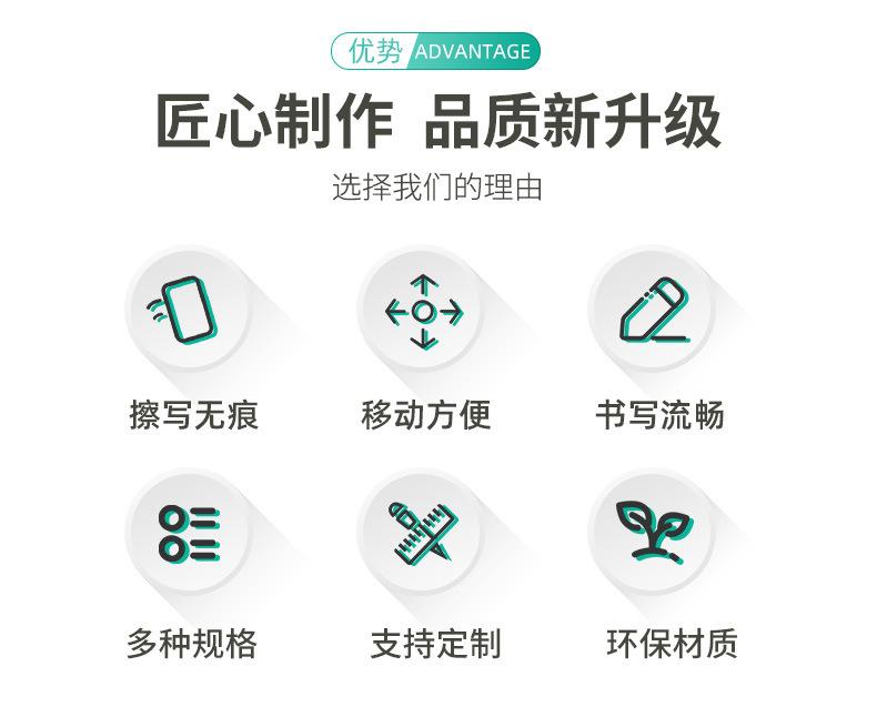 移动支架黑板支架移动双面磁性白板教学培训机构会议室可擦书写板