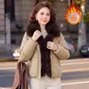 Invierno 2026 Nuevo Estilo Ropa para Madres Nuevo Estilo Chino Casual Talla Grande Holgada Adelgazante Engrosada Bodycon Cálida Chaqueta de Algodón