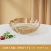 Frutero de Alta Calidad con Diseño Floral Transparente con Borde Dorado, Lujo Ligero, Gran Capacidad, Adecuado para Uso Doméstico en la Sala de Estar, para Snacks, Postres y Dulces