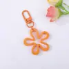 Fivela Plana de Liga Colorida Flor Ondulada Chaveiro de Contas Artesanal de Verão Acessório Charme para Bolsa DIY Peças de Decoração