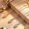 Collar Colgante con Candado de Diseño Creativo de Nicho Pequeño y Exquisito de Venta Caliente Transfronteriza Cadena para Clavícula de Moda Personalizada para Mujer