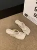 Sandalias Chanclas de Cuña para Mujer Chuyuji Fashion Retro de Lunares Estilo Coreano Punta Abierta Cuadrada Tacón Alto