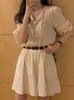 Vestido Branco Social Estilo Francês para Hora do Chá, Roupa de Primavera para Mulheres, Nova Coleção de Primavera 2026, Vestido de Princesa para Mulheres