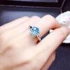 Anillo de Diamante Talla Fantasía Nuevo Milenio Caliente en Vivo Anillo Aguamarina Poco Profundo Super Destello 2 Quilates Anillo Seiko
