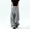 Diseño Retro Rayado Americano Sentido de Diseño Nicho Pantalones de Traje Holgados Hombres y Mujeres Verano Nueva Llegada Caída Pierna Recta Pierna Ancha Pantalones Casuales
