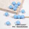 Cuentas redondas de colores, accesorios de joyería DIY, cuentas sueltas hechas a mano, arcoíris, color crema, 10 mm, accesorios para pulseras y collares.