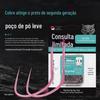 Cobre dúzia segunda geração lobo ya preto pit luz pó peixe anzol caixa carpa cruciana carpa especializada em anzol explosivo equipamento de pesca atacado