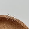 Corea del Sur diseñador nicho de joyería TATIANA plata esterlina 925 perla lazo aretes de botón nuevo 2024